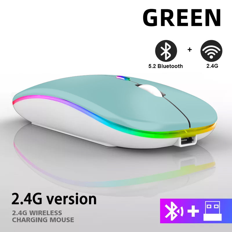 Mouse Wireless Bluetooth RGB Recarregável iMice