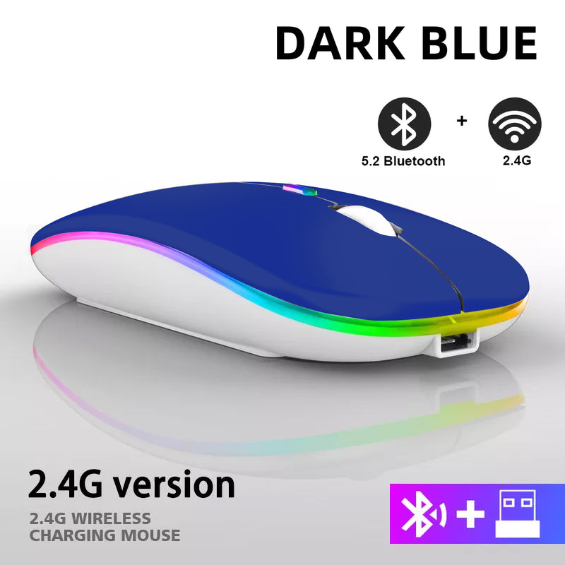 Mouse Wireless Bluetooth RGB Recarregável iMice