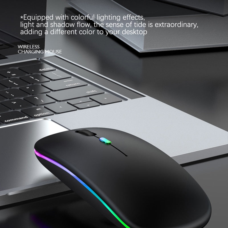 Mouse Wireless Bluetooth RGB Recarregável iMice